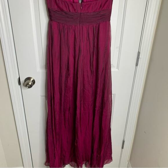 Vintage 90s y2K party silk red halter ruched midi dress size 6 kay unger prom - Picture 10 of 10